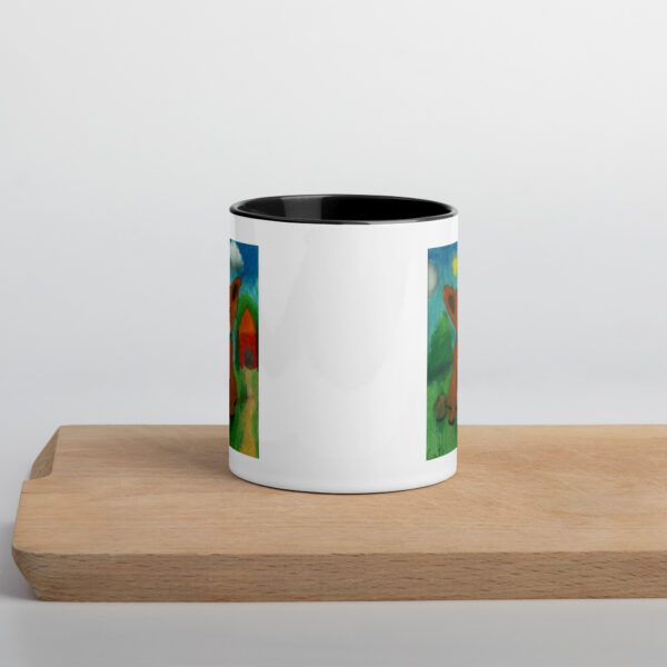 Brown Dog Mug with Color Inside - Image 2