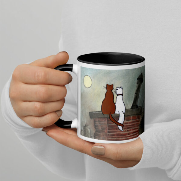 Cat and Dog Mug with Color Inside - Image 2