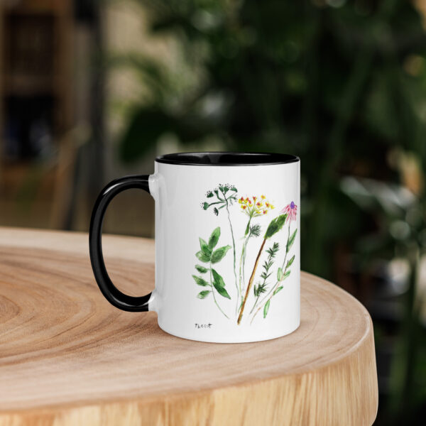 Flowers Mug with Color Inside - Image 3