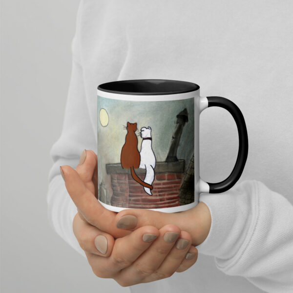 Cat and Dog Mug with Color Inside - Image 3