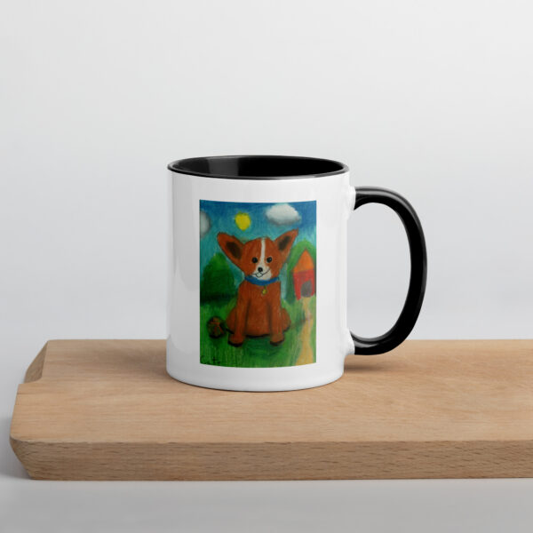 Brown Dog Mug with Color Inside - Image 4
