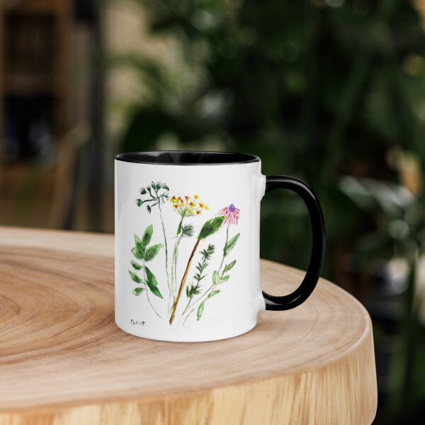Flowers Mug with Color Inside - Image 4