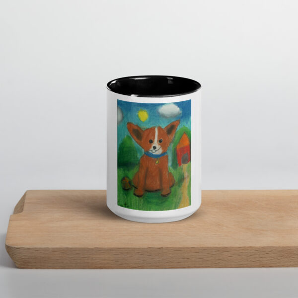 Brown Dog Mug with Color Inside - Image 5