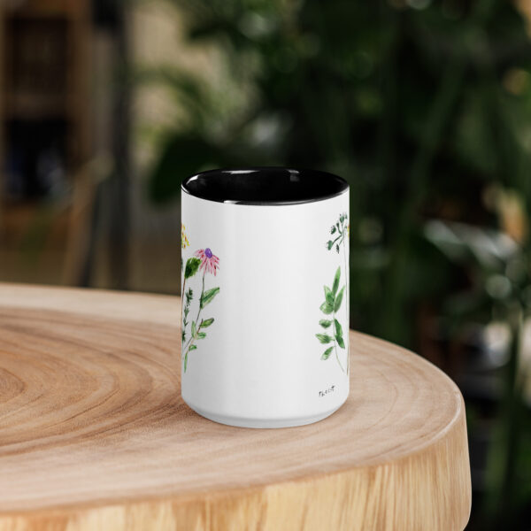 Flowers Mug with Color Inside - Image 5