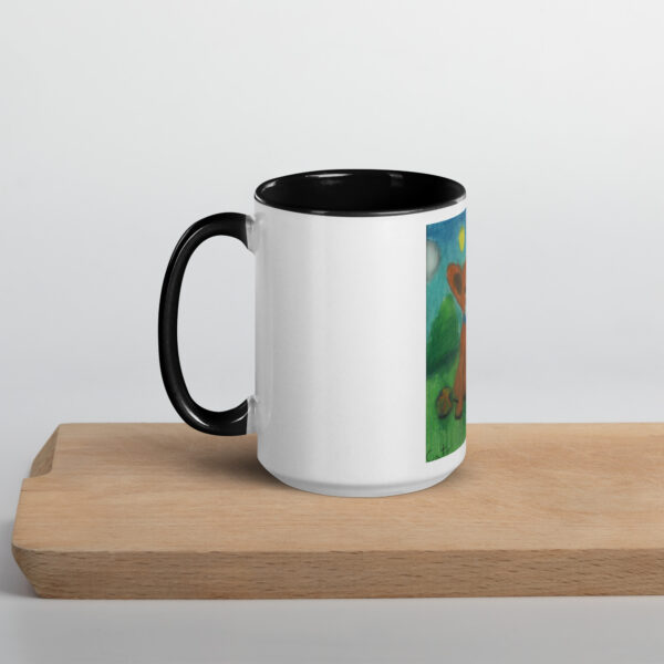Brown Dog Mug with Color Inside - Image 6