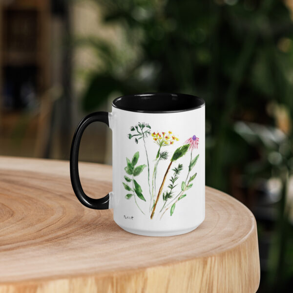 Flowers Mug with Color Inside - Image 6