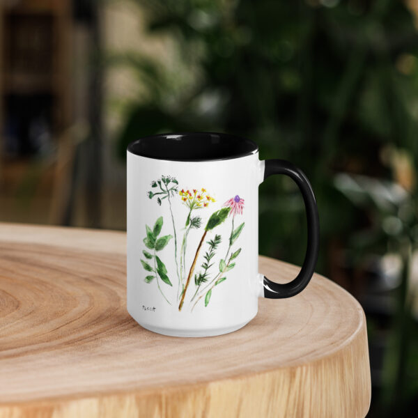 Flowers Mug with Color Inside - Image 7