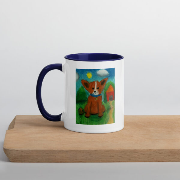 Brown Dog Mug with Color Inside - Image 9