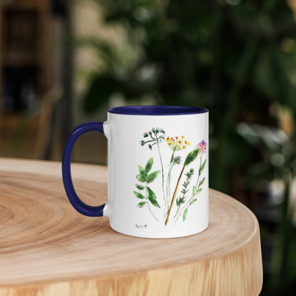 Flowers Mug with Color Inside - Image 9