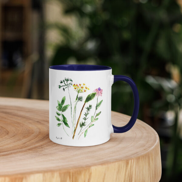 Flowers Mug with Color Inside - Image 10