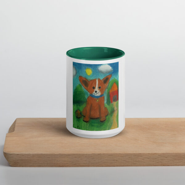 Brown Dog Mug with Color Inside - Image 19