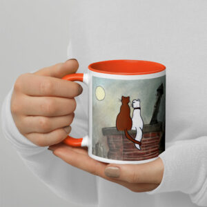 Cat and Dog Mug with Color Inside