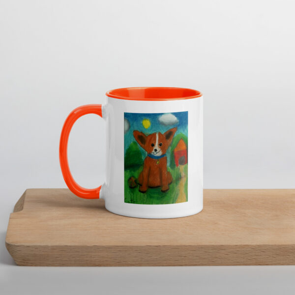 Brown Dog Mug with Color Inside - Image 23
