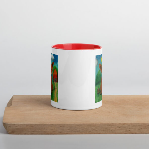 Brown Dog Mug with Color Inside - Image 11