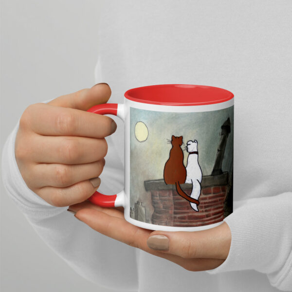Cat and Dog Mug with Color Inside - Image 8