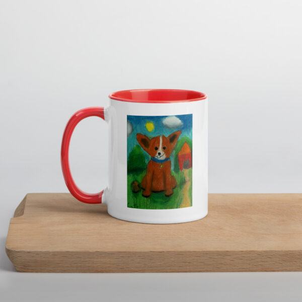 Brown Dog Mug with Color Inside - Image 12