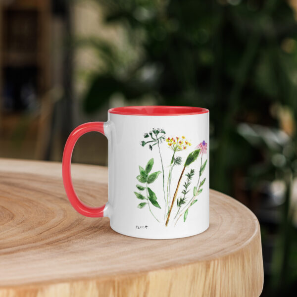 Flowers Mug with Color Inside - Image 12