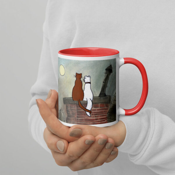 Cat and Dog Mug with Color Inside - Image 9