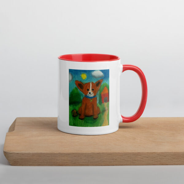 Brown Dog Mug with Color Inside - Image 13