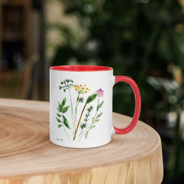 Flowers Mug with Color Inside - Image 13