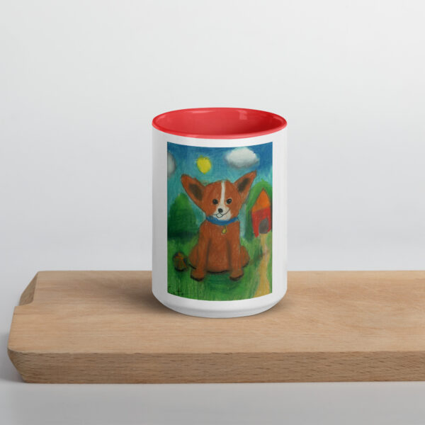 Brown Dog Mug with Color Inside - Image 14