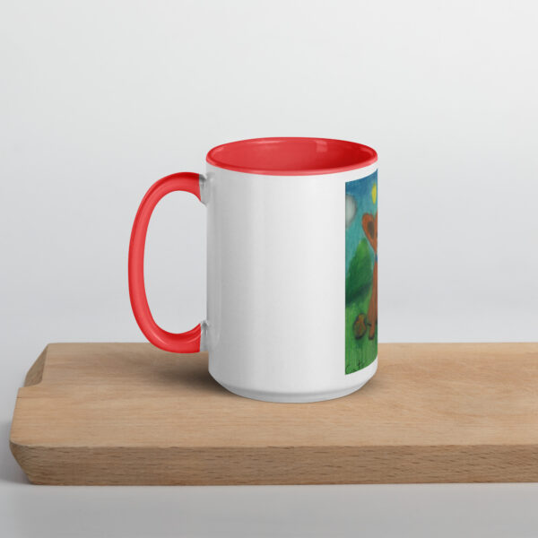Brown Dog Mug with Color Inside - Image 15