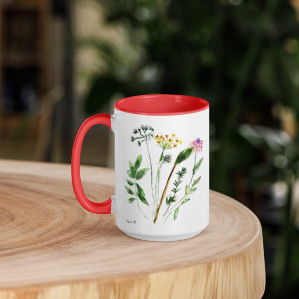 Flowers Mug with Color Inside - Image 15