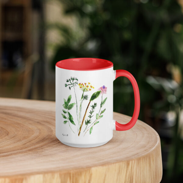 Flowers Mug with Color Inside - Image 16