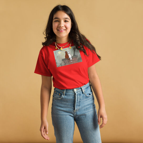 Cat and Dog over the Chimney Youth classic tee - Image 4